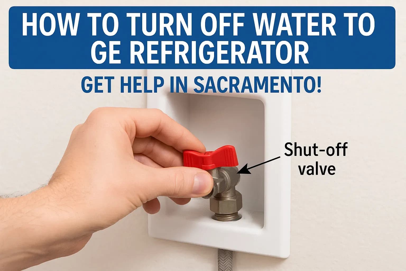 How to Turn Off Water to GE Refrigerator? Get Help in Sacramento!