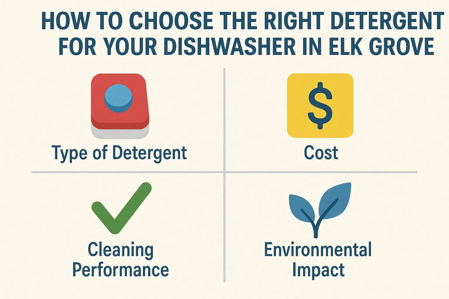 How to Choose the Right Detergent for Your Dishwasher in Elk Grove